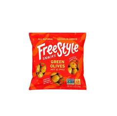 Freestyle Snacks Green Olives, Hot & Spicy 120ct/1.1oz