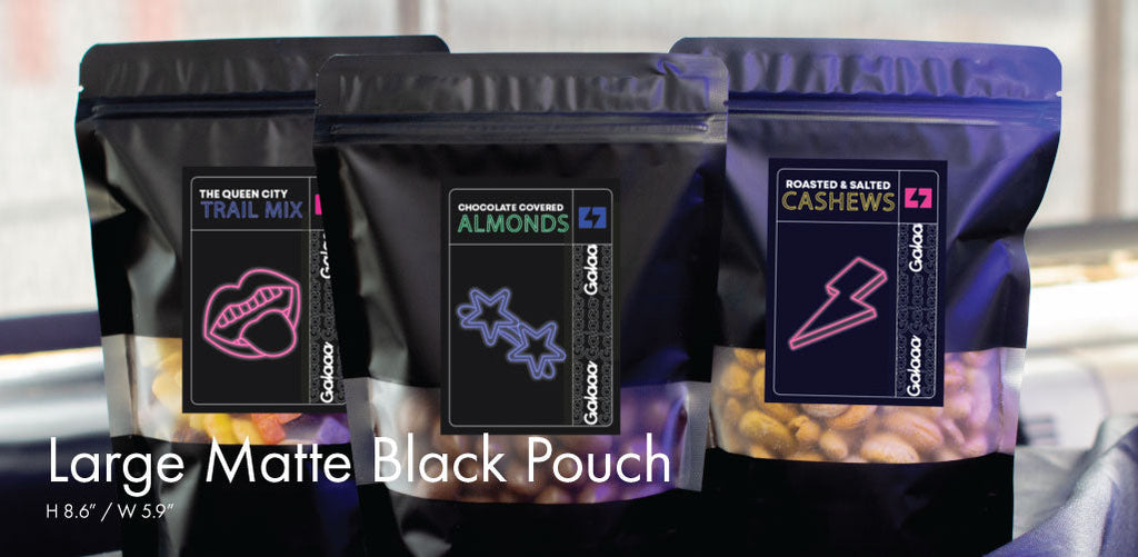 Large Matte Black Pouch