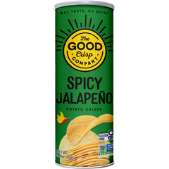 The GOOD Crisp® Company Potato Crisps, Spicy Jalapeño, Tall Canister 8ct/5.6oz