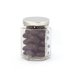 Almonds, Dark Chocolate Covered, Hex Jar 48ct/4.7oz
