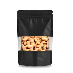 Cashews, Unsalted, Large Matte Black Pouch 12ct/10oz
