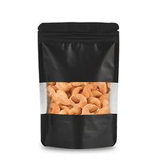 Cashews, Roasted & Salted, Large Matte Black Pouch 12ct/10oz