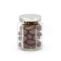 Almonds, Chocolate Covered, Hex Jar 48ct/4.6oz