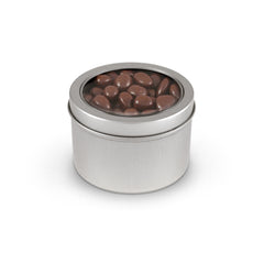 Raisins, Chocolate Covered, Round Window Tin Medium, 48ct/6.5oz