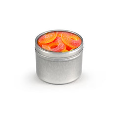 Peach Rings, Tin Round Window Small 48ct/2.5oz
