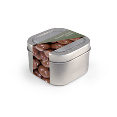 Almonds, Chocolate Covered, Tin Square Solid Medium 48ct/6.2oz