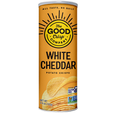 The GOOD Crisp® Company Potato Crisps, White Cheddar, Tall Canister 8ct/5.6oz
