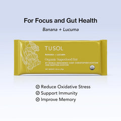TUSOL, Organic Protein + Superfood Bars, Banana + Lucuma 80ct