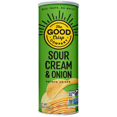 The GOOD Crisp® Company Potato Crisps, Sour Cream & Onion, Tall Canister 8ct/5.6oz