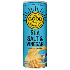The GOOD Crisp® Company Potato Crisps, Sea Salt & Vinegar, Tall Canister 8ct/5.6oz