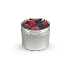 Raspberries & Blackberries, Tin Round Window Small 48ct/2.8oz