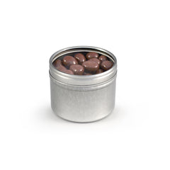 Raisins, Chocolate Covered, Round Window Tin Small, 48ct/3.4oz