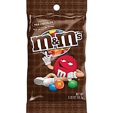 M&M's Plain Candy (6x 38 oz. Bags) 14.25 lb. Case