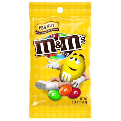 M&M's® Peanut Peg Pack Bag 12ct/5.3oz